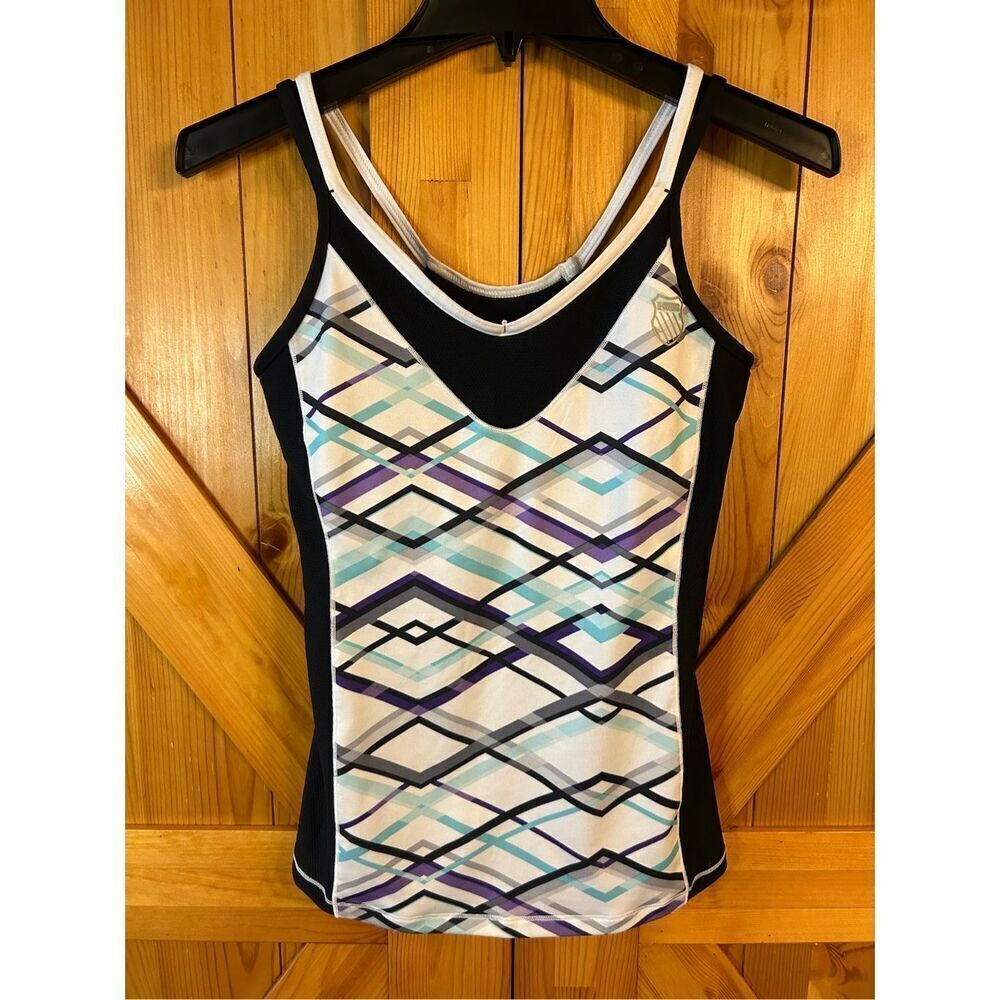 K-Swiss Tennis Tank Bra Top Strappy Size XS Athletic (8370)